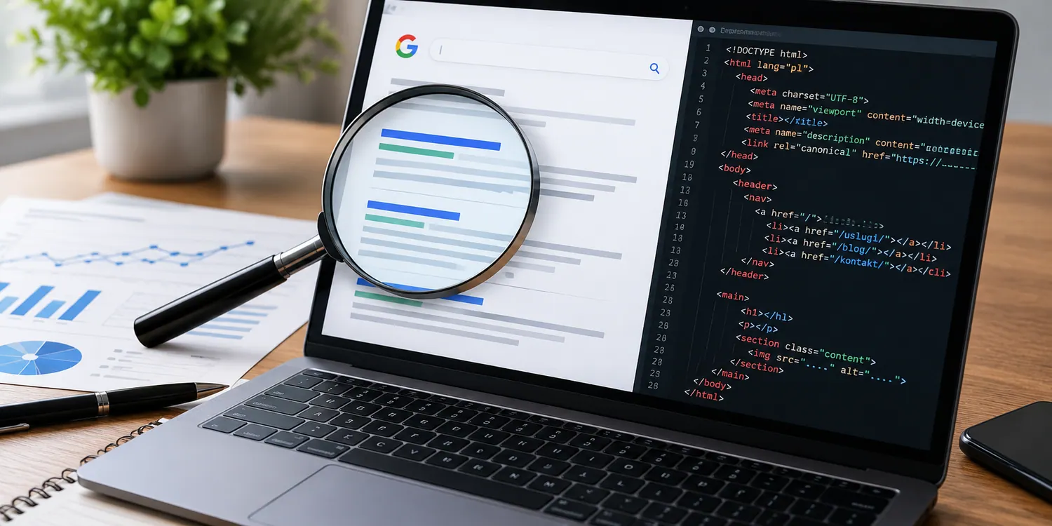 Seo i kod na laptopie